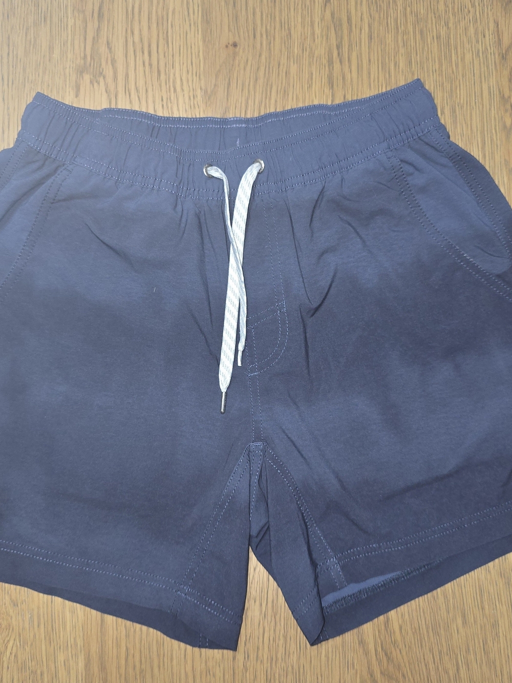 Vuori Navy Athletic Shorts with White Drawcord